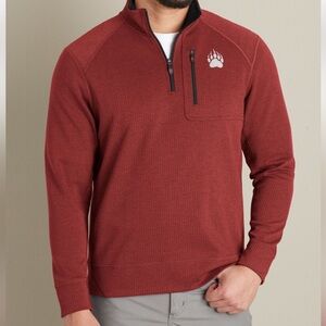Duluth Trading Co Alaskan Hardgear Men's Maroon Quarter Zip Pullover Size 2XL